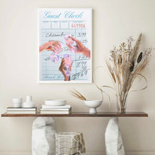 Load image into Gallery viewer, Guest Check Cheers Blue V | Wall Art