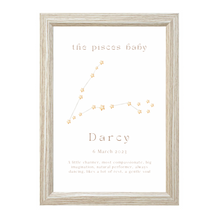 Load image into Gallery viewer, Personalised The Pisces Baby Constellation
