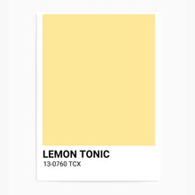 Load image into Gallery viewer, Lemon Tonic Yellow Colour Swatch | Wall Art