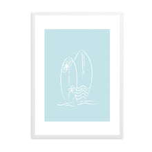 Load image into Gallery viewer, Surfboards Light Blue | Wall Art