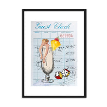 Load image into Gallery viewer, Guest Check Cocktails Dice Blue | Wall Art