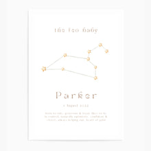 Load image into Gallery viewer, Personalised The Leo Baby Constellation