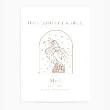 Load image into Gallery viewer, Personalised 'The Capricorn Woman' Zodiac