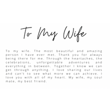 Load image into Gallery viewer, To My Wife