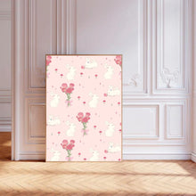 Load image into Gallery viewer, Vintage Bunnies & Roses | Wall Art Print
