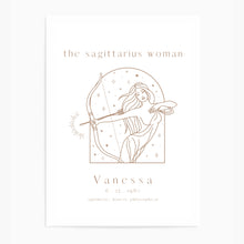 Load image into Gallery viewer, Personalised 'The Sagittarius Woman' Zodiac