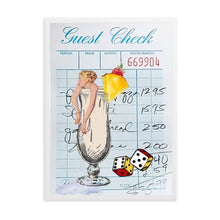 Load image into Gallery viewer, Guest Check Cocktails Dice Blue | Wall Art
