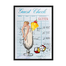 Load image into Gallery viewer, Guest Check Cocktails Dice Blue | Wall Art