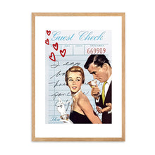 Load image into Gallery viewer, Guest Check Love Couple Blue | Wall Art