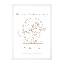 Load image into Gallery viewer, Personalised 'The Sagittarius Woman' Zodiac