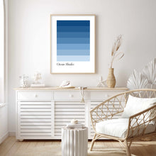 Load image into Gallery viewer, Ocean Shades Blue Colour Swatch | Wall Art