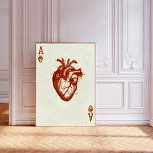 Load image into Gallery viewer, Heart Ace Card | Wall Art Print