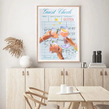 Load image into Gallery viewer, Guest Check Cheers Blue | Wall Art