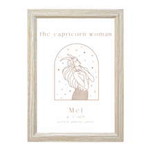 Load image into Gallery viewer, Personalised 'The Capricorn Woman' Zodiac