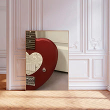 Load image into Gallery viewer, Red Heart Guitar | Wall Art Print