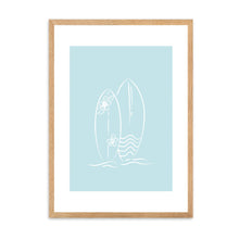 Load image into Gallery viewer, Surfboards Light Blue | Wall Art