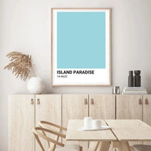 Load image into Gallery viewer, Island Paradise Blue Colour Swatch | Wall Art