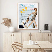 Load image into Gallery viewer, Guest Check Love Couple Blue II | Wall Art