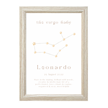 Load image into Gallery viewer, Personalised The Virgo Baby Constellation