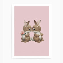 Load image into Gallery viewer, Cute Vintage Bunnies | Wall Art Print