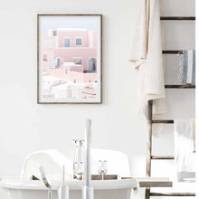 Load image into Gallery viewer, Greece Santorini Pink I | Framed Print