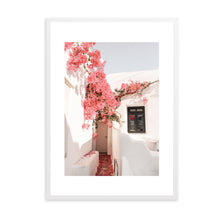 Load image into Gallery viewer, Greece Santorini Bougainvillaea I | Framed Print