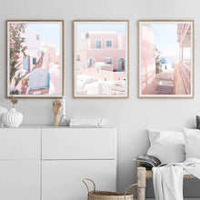 Load image into Gallery viewer, Greece Santorini Pink I | Framed Print