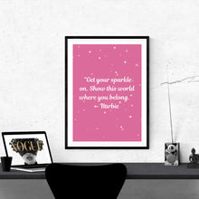 Load image into Gallery viewer, Get Your Sparkle On Barbie | Framed Print