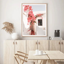 Load image into Gallery viewer, Greece Santorini Bougainvillaea I | Framed Print