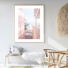 Load image into Gallery viewer, Greece Santorini Pink II | Framed Print