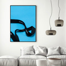 Load image into Gallery viewer, Designer Ribbon Blue | Framed Print