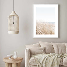 Load image into Gallery viewer, Coastal Pampas Beach | Framed Print