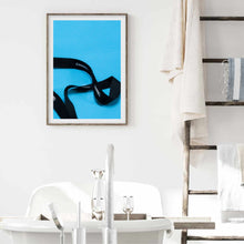 Load image into Gallery viewer, Designer Ribbon Blue | Framed Print