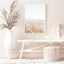 Load image into Gallery viewer, Coastal Pampas Beach | Framed Print