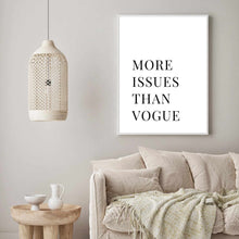 Load image into Gallery viewer, More Issues Than Vogue White | Framed Print