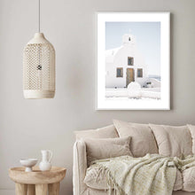 Load image into Gallery viewer, Greece White Church | Framed Print