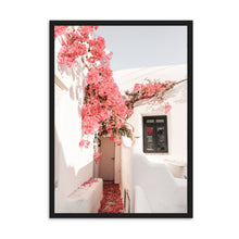 Load image into Gallery viewer, Greece Santorini Bougainvillaea I | Framed Print