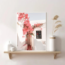 Load image into Gallery viewer, Greece Santorini Bougainvillaea I | Framed Print
