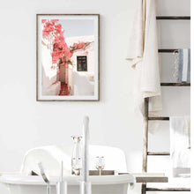 Load image into Gallery viewer, Greece Santorini Bougainvillaea I | Framed Print
