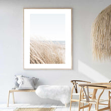 Load image into Gallery viewer, Coastal Pampas Beach | Framed Print