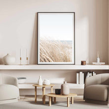 Load image into Gallery viewer, Coastal Pampas Beach | Framed Print