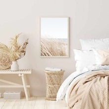 Load image into Gallery viewer, Coastal Pampas Beach | Framed Print