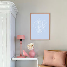 Load image into Gallery viewer, Matisse Flower Head Blue | Framed Print