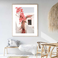 Load image into Gallery viewer, Greece Santorini Bougainvillaea I | Framed Print