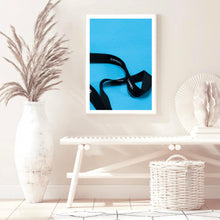 Load image into Gallery viewer, Designer Ribbon Blue | Framed Print