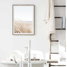 Load image into Gallery viewer, Coastal Pampas Beach | Framed Print