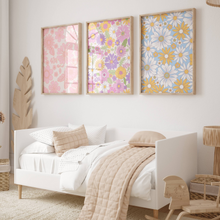 Load image into Gallery viewer, Retro Flowers Set of 3 | Gallery Wall