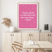 Load image into Gallery viewer, Get Your Sparkle On Barbie | Framed Print