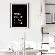Load image into Gallery viewer, More Issues Than Vogue Black | Framed Print