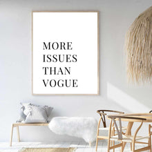 Load image into Gallery viewer, More Issues Than Vogue White | Framed Print